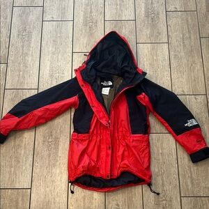 The North Face Red and Black Hooded Jacket